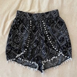 H&M Black & White Loungewear Shorts